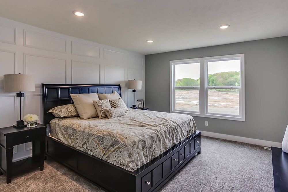 Hadley Master Bedroom (Custom Wainscot) - Eastbrook Homes